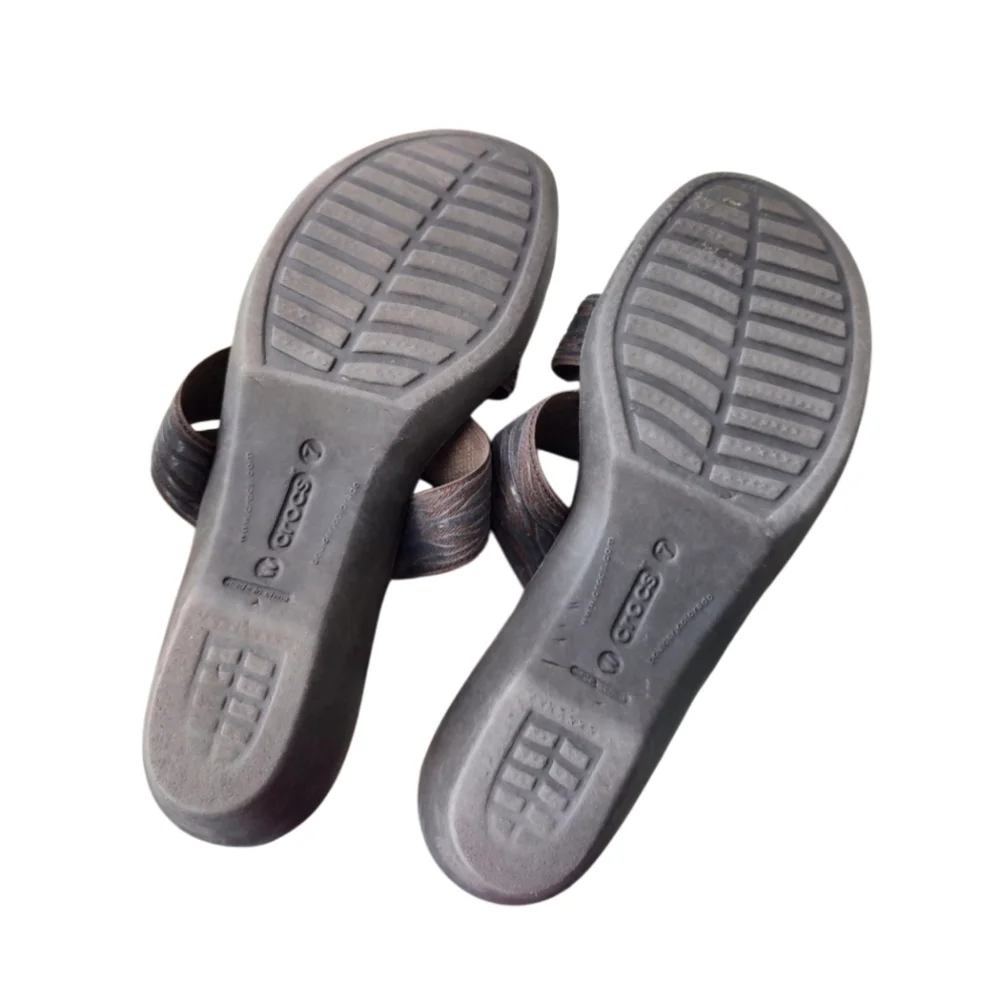 Crocs Chocolate Brown Slide Sandals